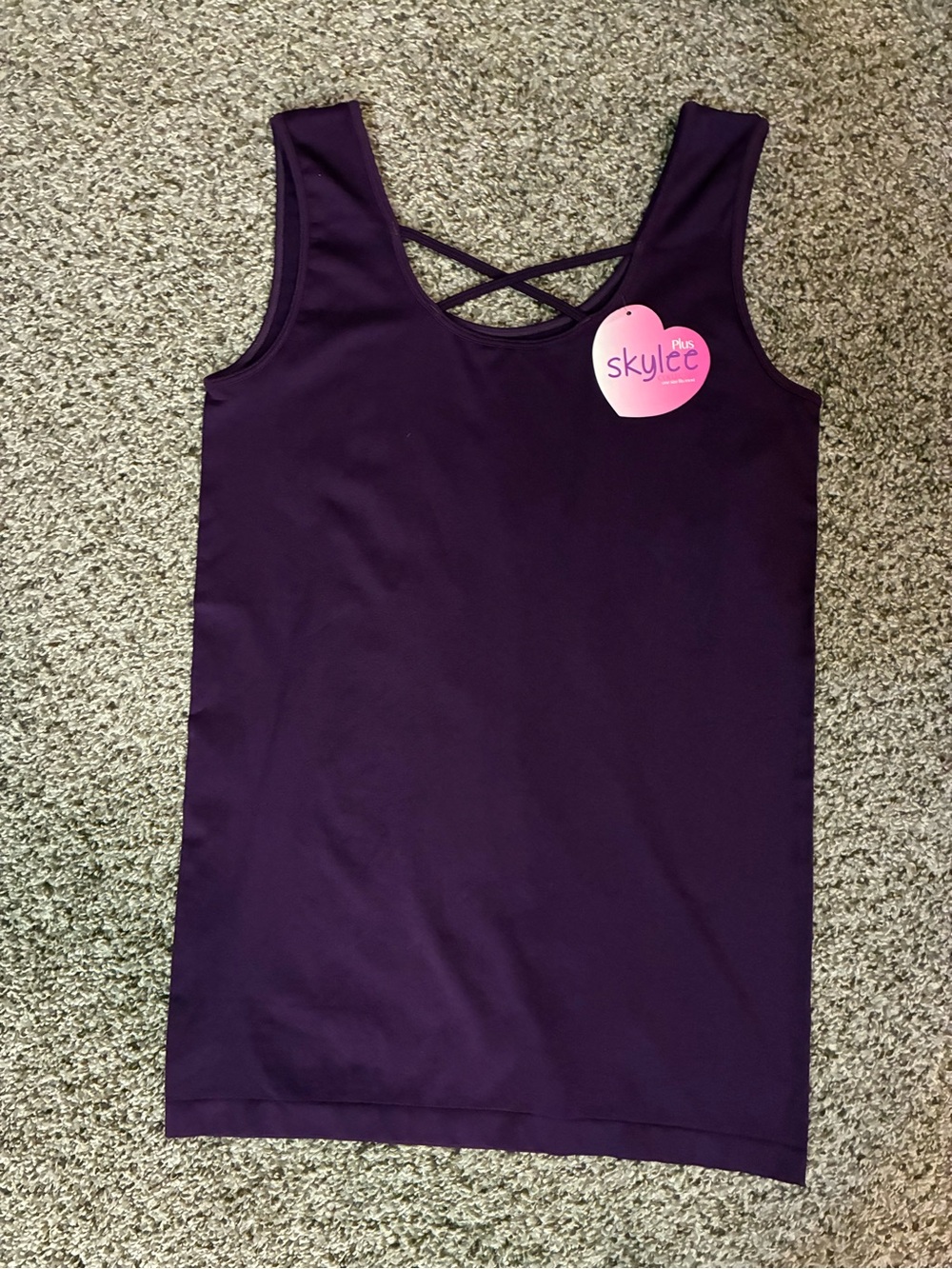 🎉 4/$25 NWT Women's Purple Sleeveless Tank with Crisscross Back